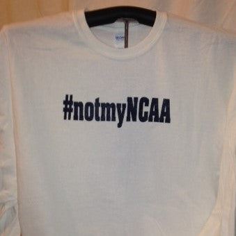#notmyNCAA 100% Cotton Adult Long Sleeve T-shirt (Finz Up Col) NSFW